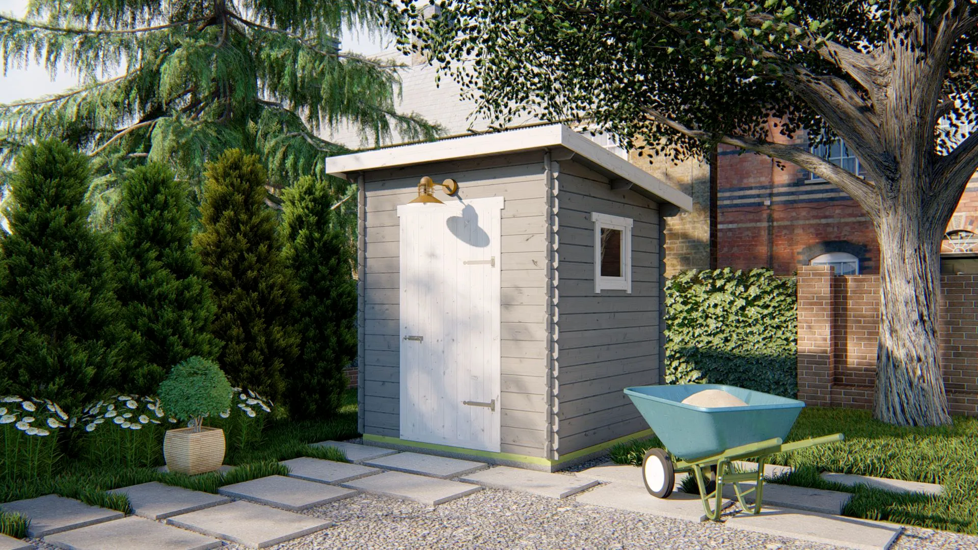 Geschilderde tuinhuis Zellik